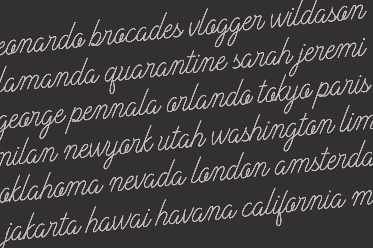 Plandscape smooth monoline font, a Script Font by akrtype (Photo 7 of 8)