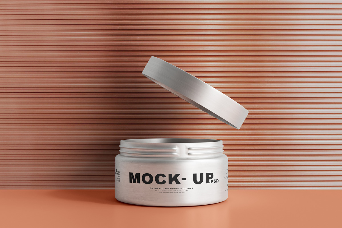 Aluminum Cosmetic Mockup Bundle, a Cups & Container Mockup by pmvch (Photo 206 of 206)