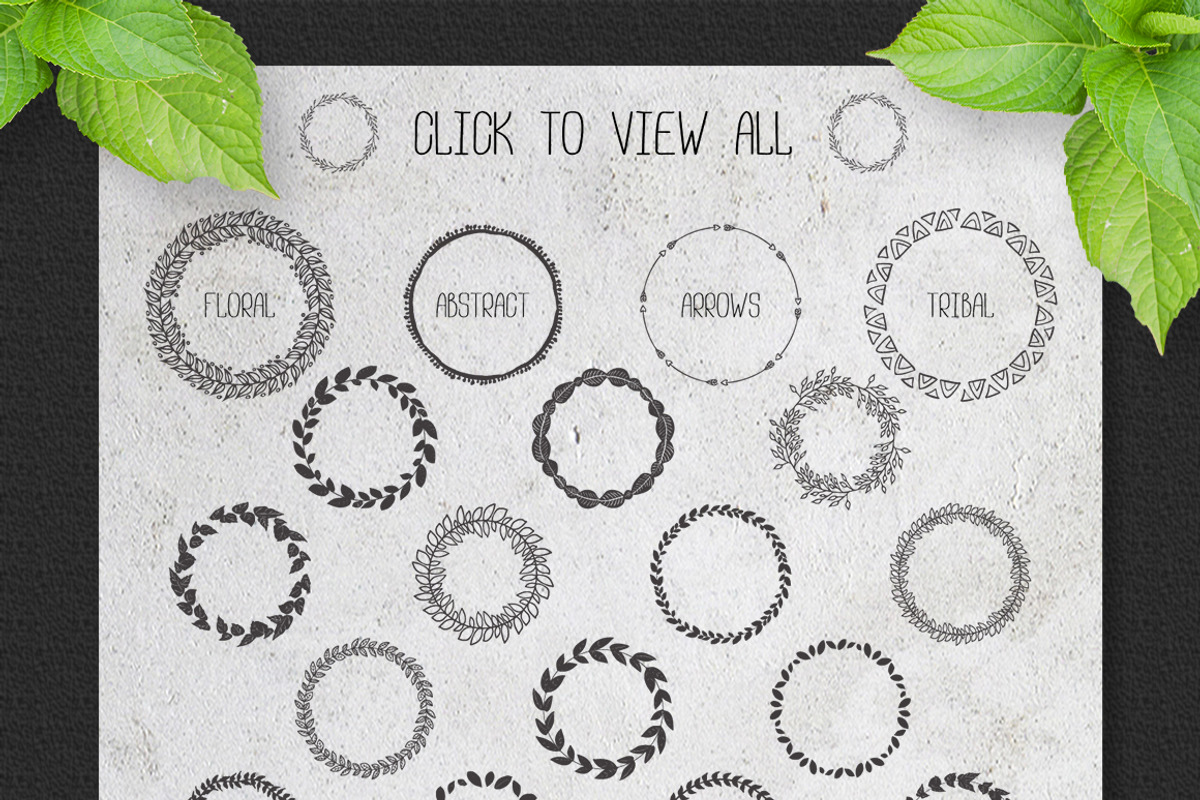 Big set of decorative circles, a Decorative Illustration by SomStock (Photo 2 of 5)
