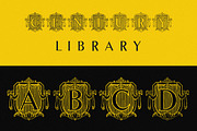 Vintage Ornate Badge Font - No.8, a Serif Font by Century Library (Thumbnail 5 of 5)