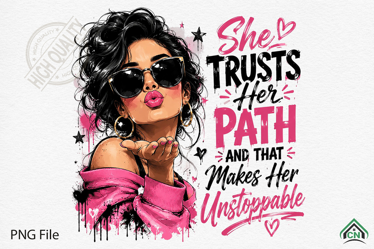 She Trusts Her Path png, a Seasonal Illustration by Craft Nest (Photo 1 of 5)