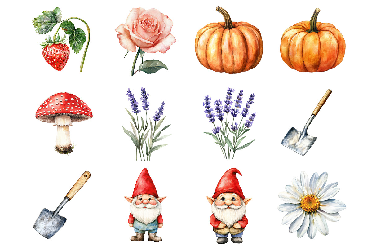 Cute Garden Clipart, an Illustration by Design Market (Photo 2 of 3)
