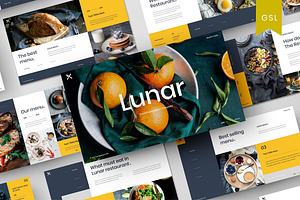 Lunar - Food Business Google Slide, a Presentation Template by Dens Creative Studio