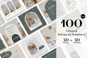 Instagram Posts & Stories Templates, a Social Media Template by Ink Gallery