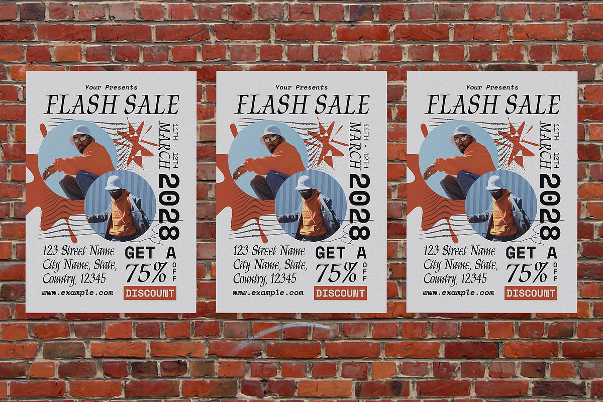 Orange Anti Design Flash Sale Flyer, a Flyer Template by Aiyari Graphic (Photo 3 of 3)