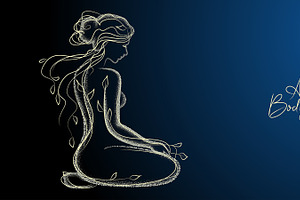 Abstract female body silhouette., a Person Illustration by Valenty
