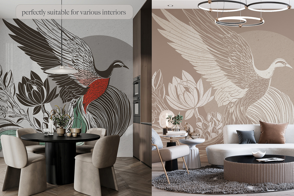Hand Drawn Digital Wallpaper Phoenix, a Wallpaper Graphic by Nature.Of.Kate (Photo 7 of 11)