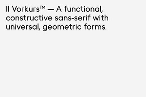 II Vorkurs: Sans Serif Font Family