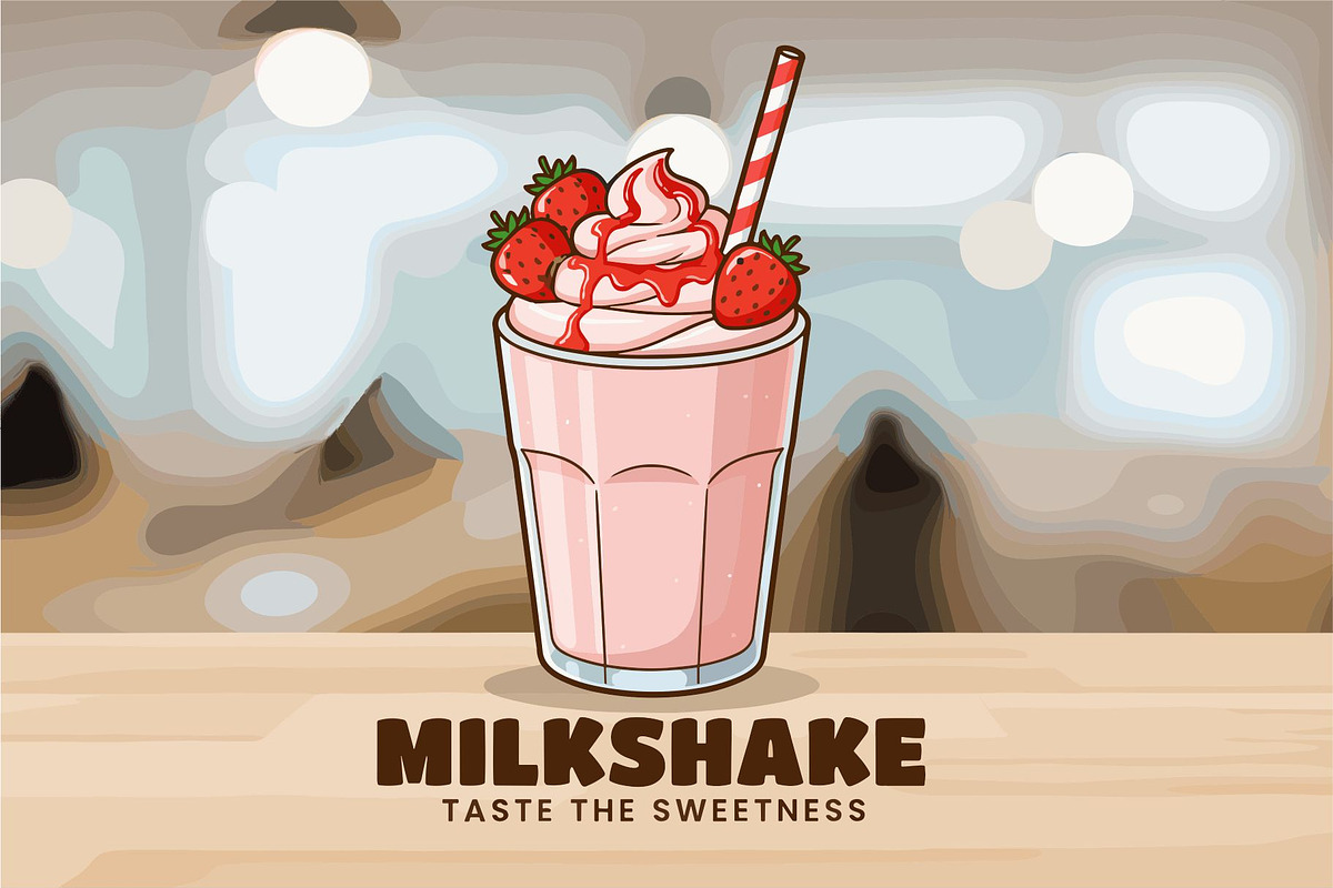 Milkshake Taste the Sweetness, a Food Illustration by Izdihaar_Studio (Photo 1 of 3)