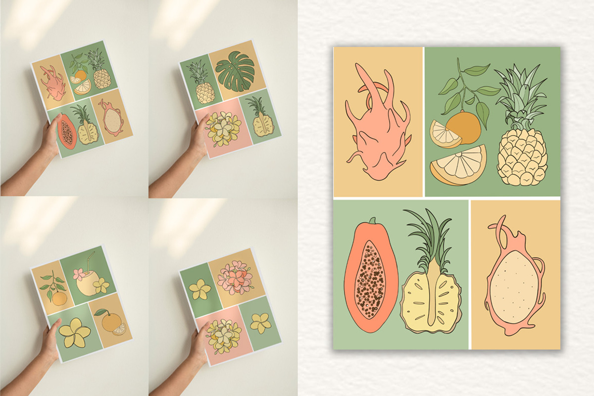 Tropical Posters & Frames Collection, a Decorative Illustration by Mari_Caliart (Photo 3 of 8)