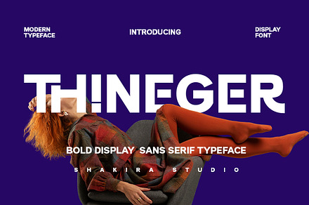 Thineger - Bold Modern Sans Serif, a Sans Serif Font by Shakira Studio