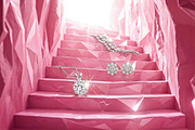 Pink Crystal Cave Stairs Background, a Background Graphic by Aura Canyon HQ (Thumbnail 5 of 7)