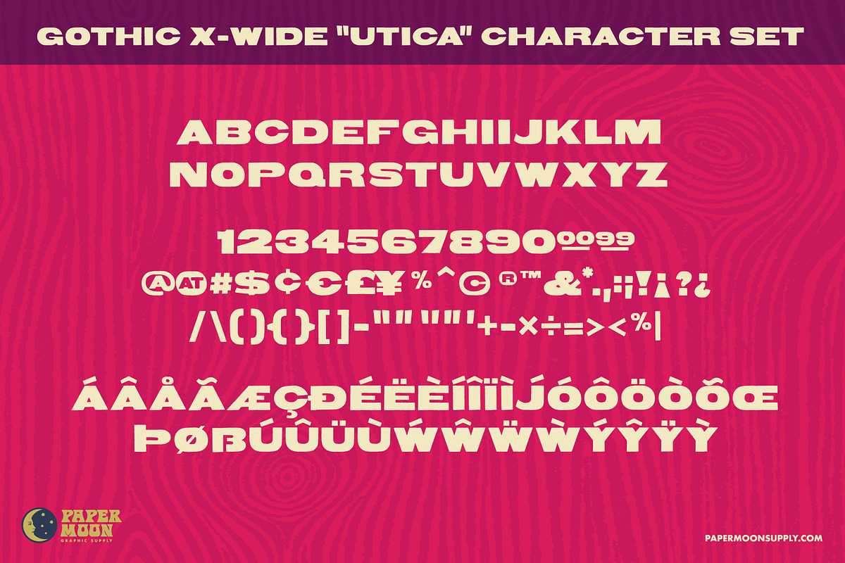 Utica Letterpress Font, a Font by Paper Moon Graphic Supply (Photo 2 of 10)