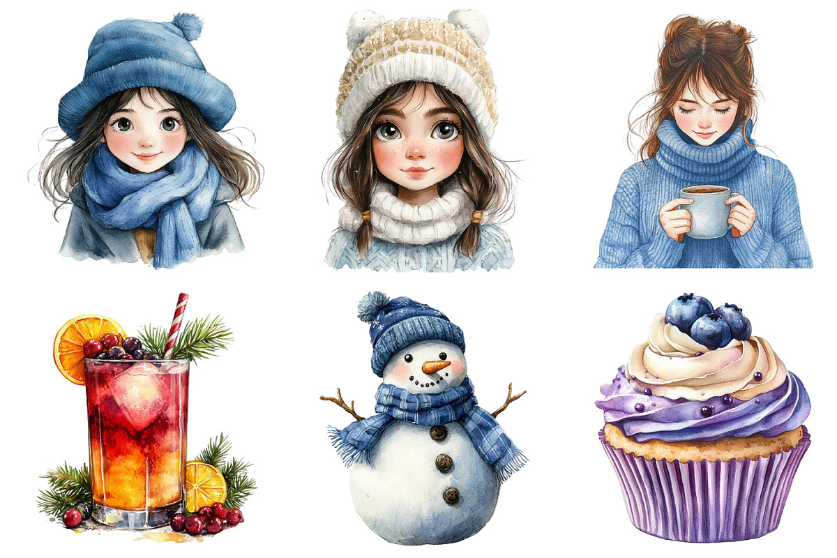 Snowflakes Winter Clipart, an Illustration by Daily.Designs (Photo 4 of 4)