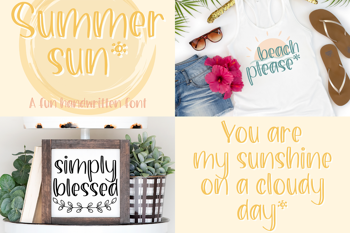 Summer Handwritten Font Bundle, a Handwritten Font by Designing Digitals (Photo 4 of 8)