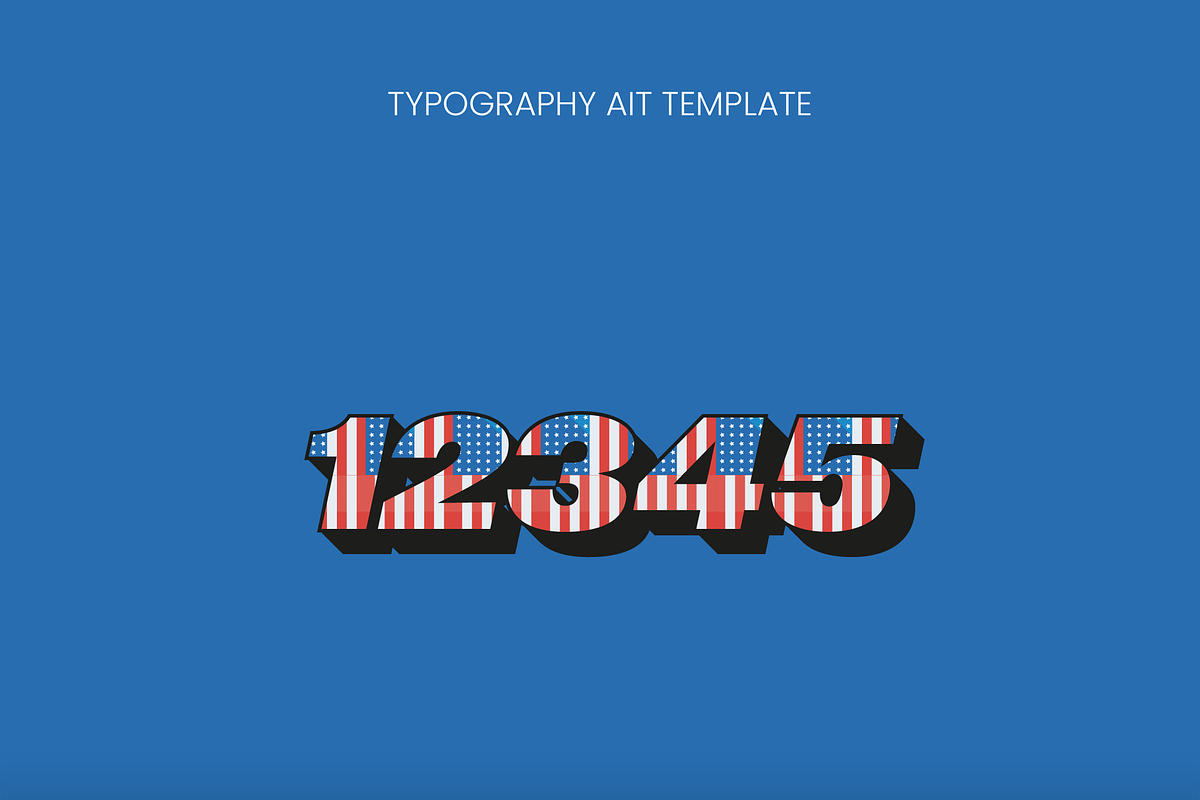 USA Flag 3D Text Effect preview 2
