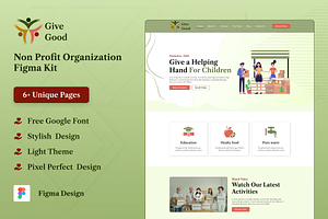 Give Good - Non Profit Figma UI Kit, an UI Kit Template by Uptechies