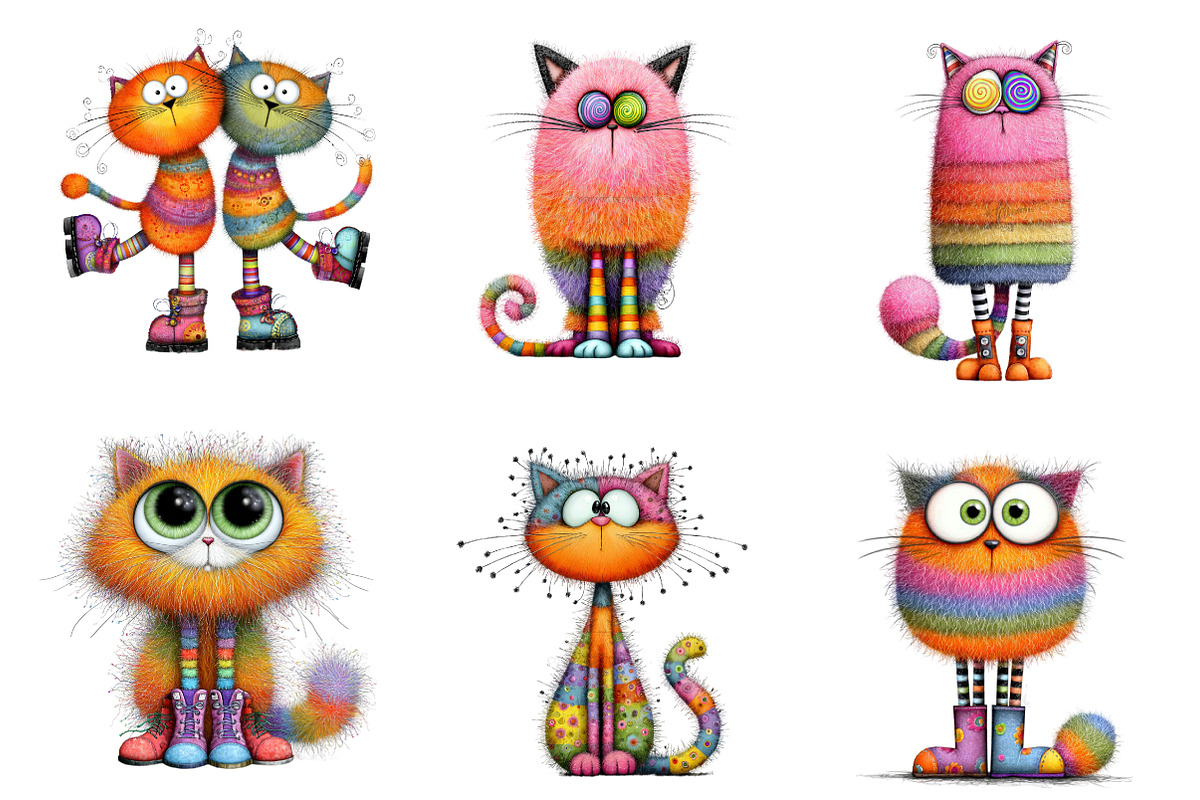 Whimsical Funny Cat, an Illustration by CreationArt (Photo 5 of 5)