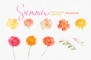 Watercolor flowers. Summer. EPS 10, an Illustration by Julycolor (Thumbnail 2 of 10)