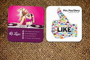 DJ Social Media Business Card