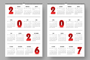 Wall Calendar 2025 to 2028, a Stationery Template by ContestDesign (Thumbnail 2 of 6)