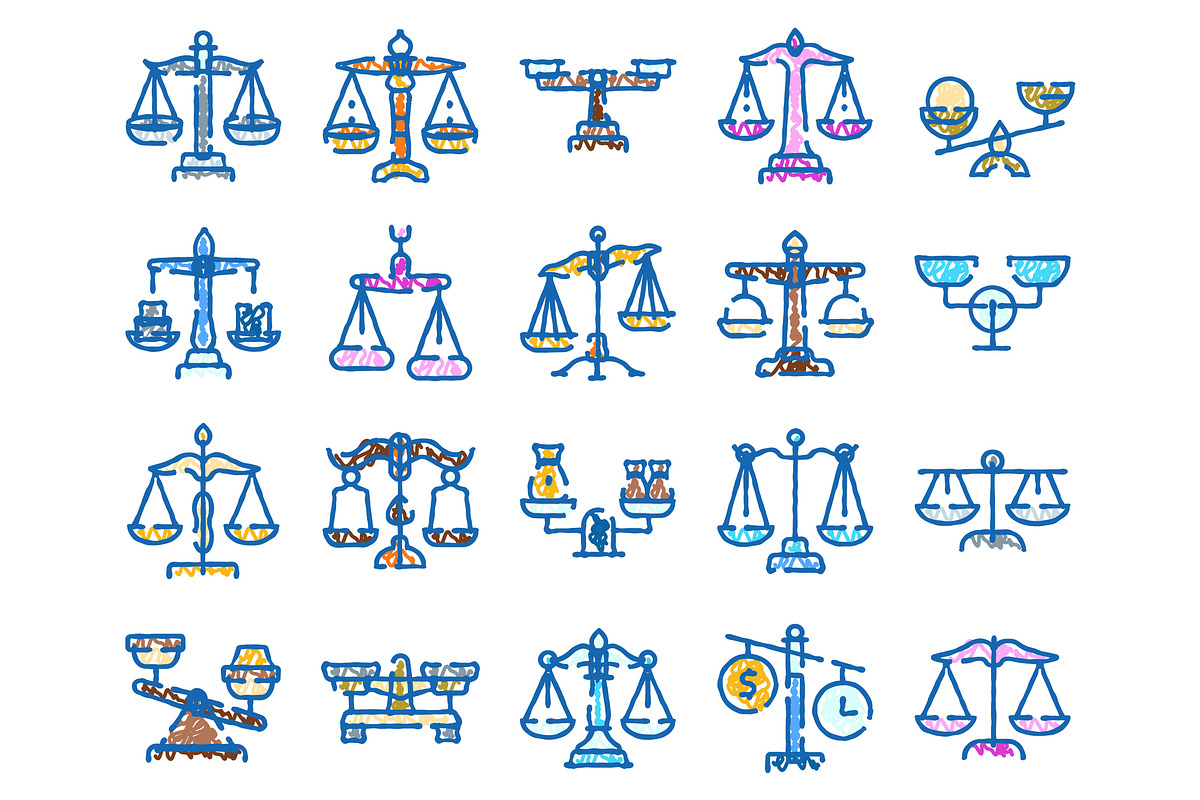 Collection of balance scales, an Object Graphic by pikepicture (Photo 2 of 3)