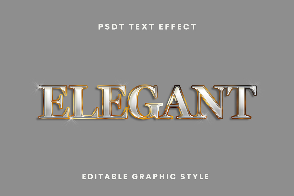 Elegant Gold Chrome Effect