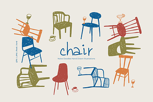 Hand Drawn Doodles Chair, a Decorative Illustration by Barkova Nadya