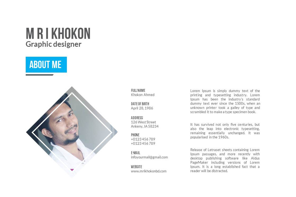 Corporate CV PowerPoint Tamplate, a Presentation Template by MRI STUDIO (Photo 4 of 8)