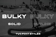 BULKY. Display typeface, 2 styles., a Sans Serif Font by lisa_kalev (Thumbnail 3 of 7)