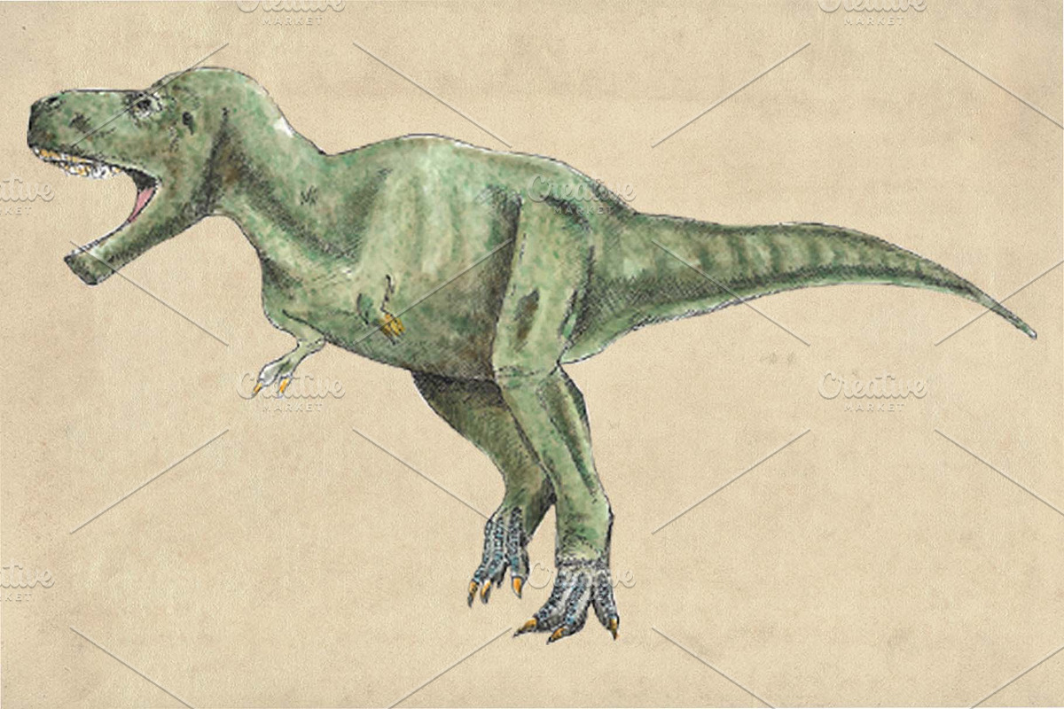 Dinosaurs Watercolor #1  Bundle, an Illustration by Doggy Days (Photo 4 of 14)