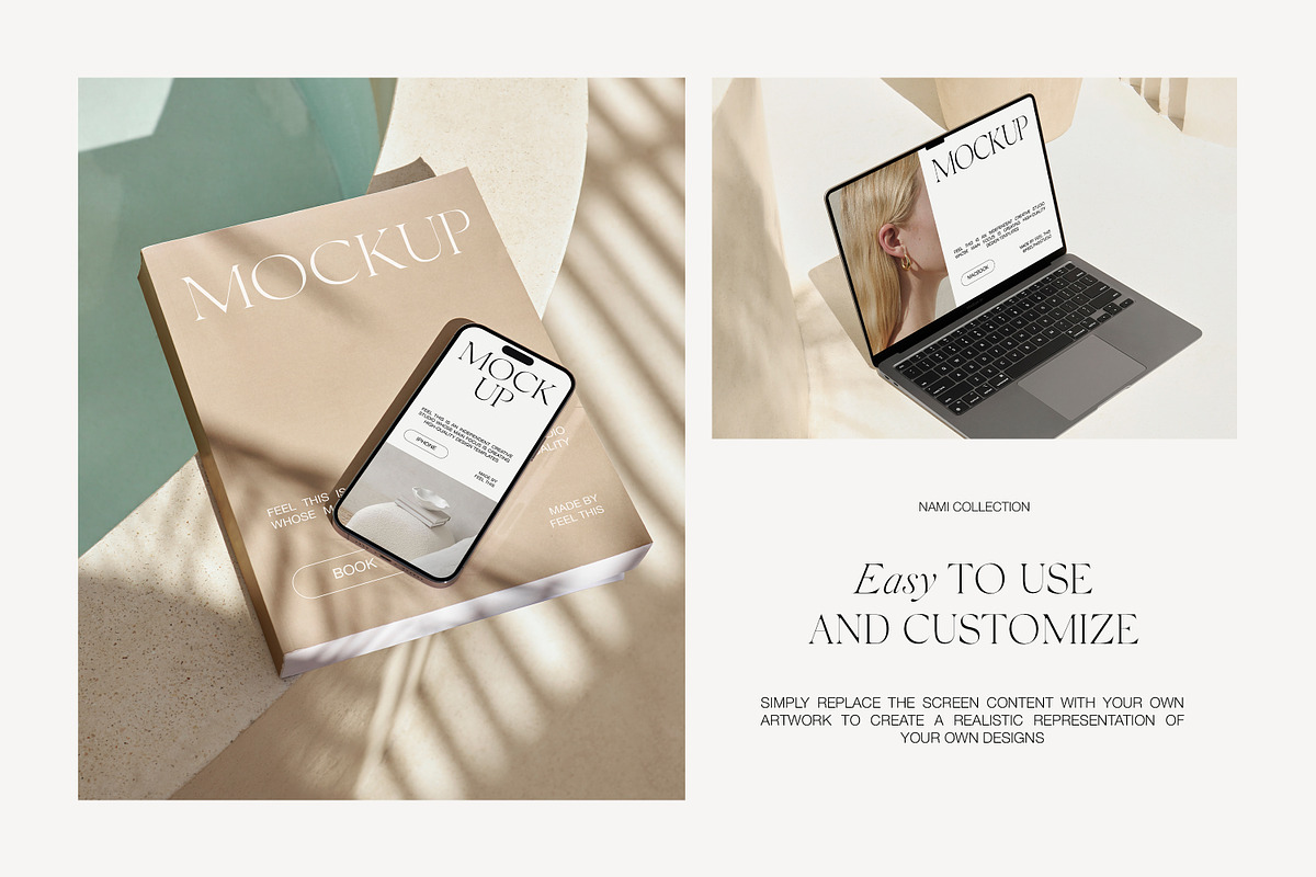 iPhone MacBook Tote Bag Book Mockups, an iPhone Mockup by Feel This (Photo 5 of 9)