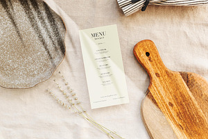 Menu Card Mockup Set