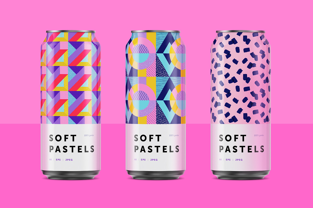 Soft Pastels Patterns, a Pattern Graphic by Designnina Shop (Photo 3 of 18)