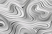 Black and white trippy wave patterns, a Pattern Graphic by Shahjahangdb1 (Thumbnail 2 of 7)