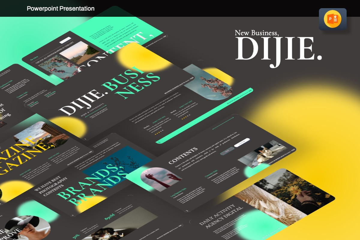 Dijie - Business Branding Powerpoint, a Presentation Template by Dhabee (Photo 1 of 7)
