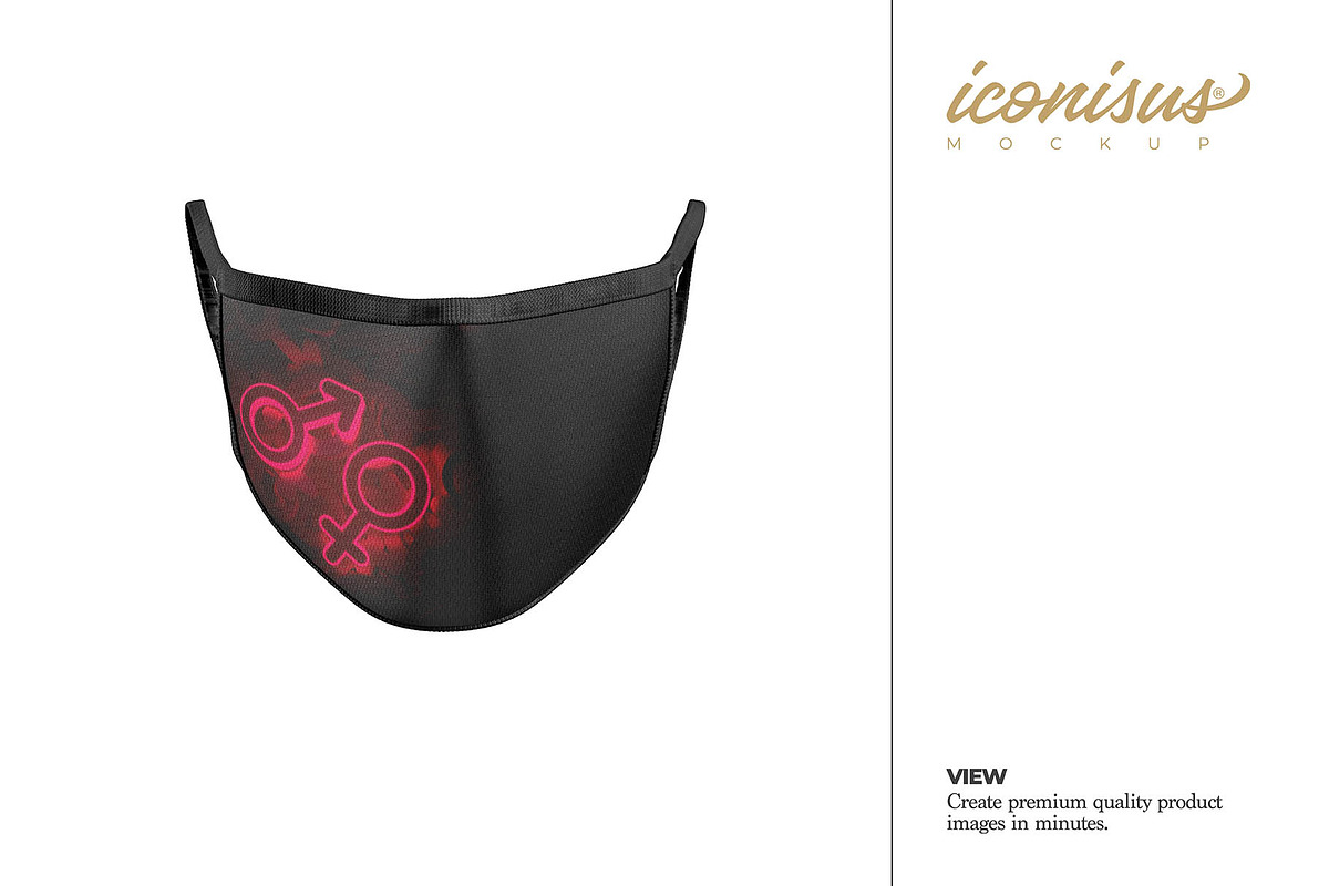 Face Mockup Template 1, a Mask Mockup by iconisusmockup (Photo 3 of 5)
