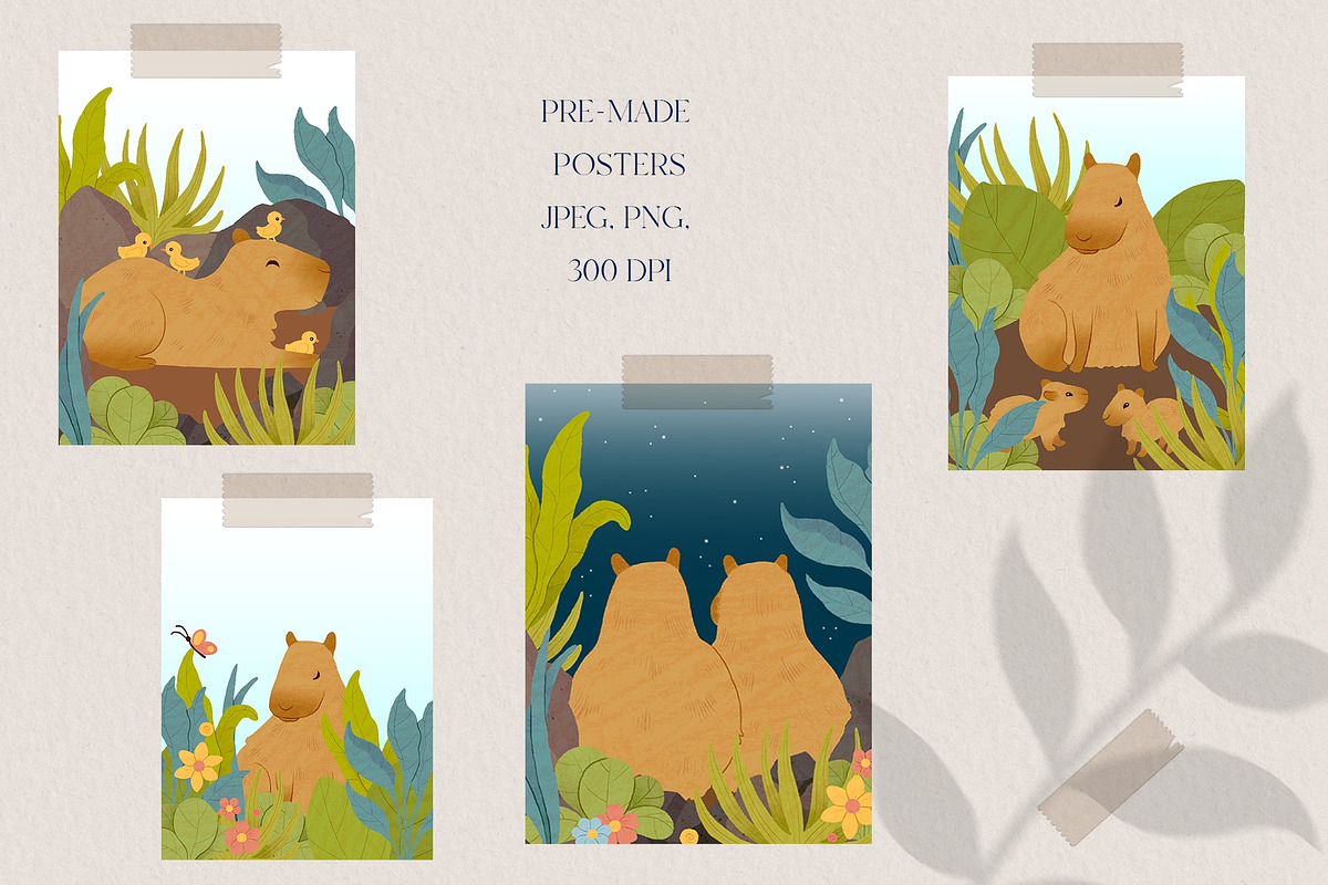 Relax Capybara Clipart, an Animal Illustration by LukaJreym (Photo 4 of 8)