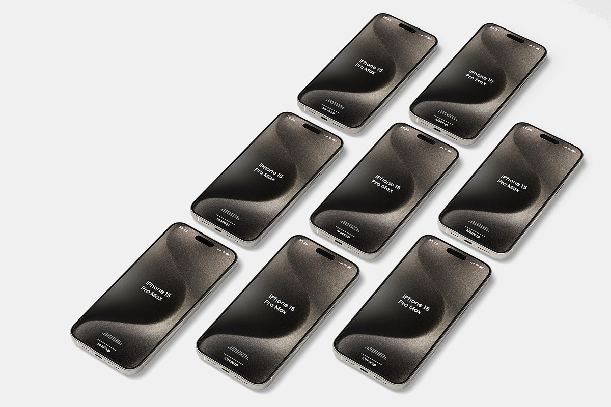 iPhone 15 Pro Max Mockup, an iPhone Mockup by Graphicbars (Photo 20 of 20)