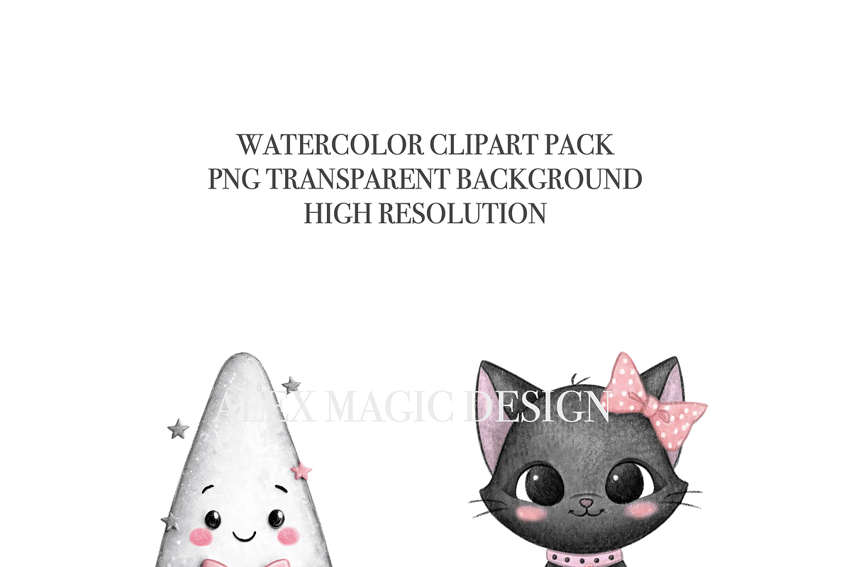 30 Cute Halloween Clipart, a Decorative Illustration by Pati Charm Studio (Photo 5 of 8)