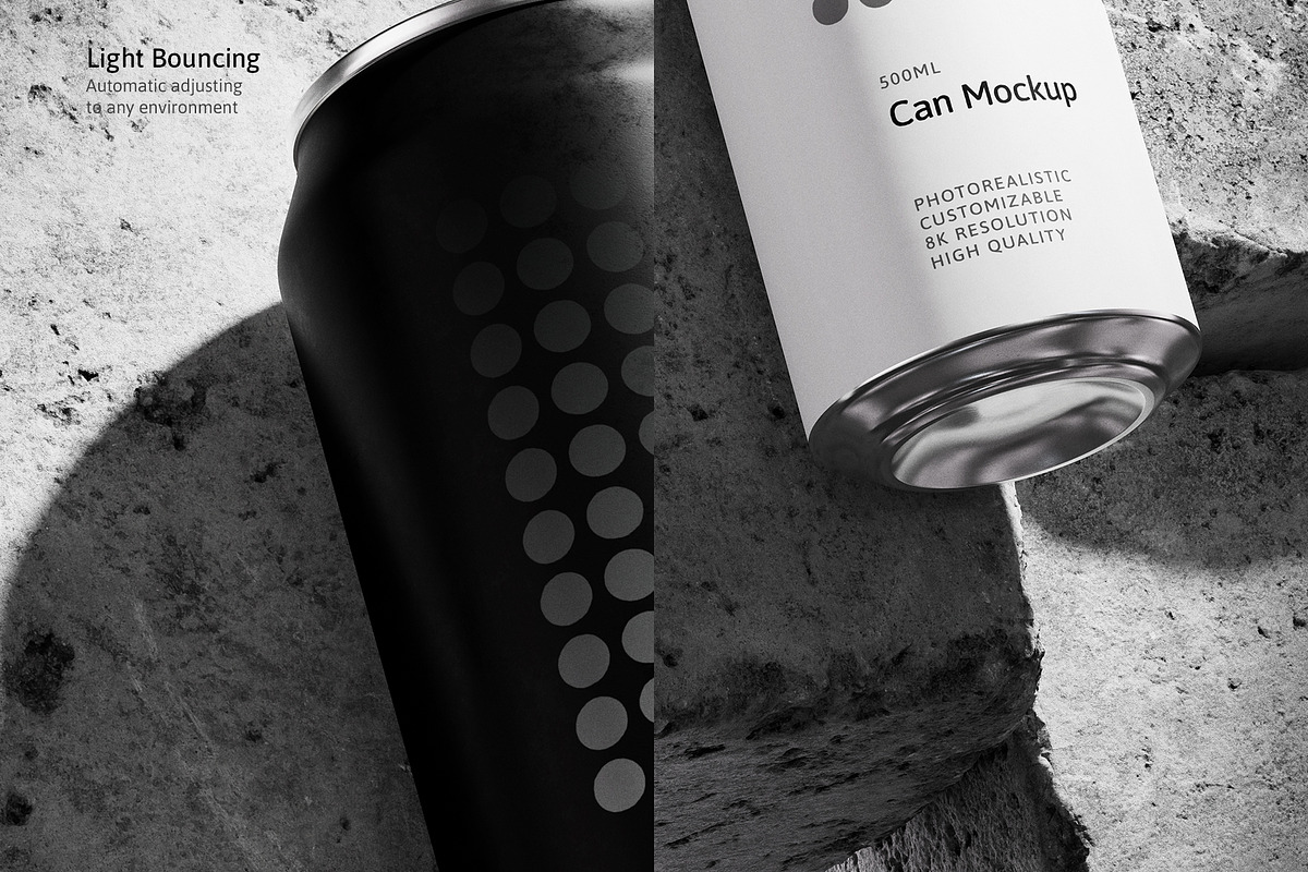 500ml Can Mockup | Brick Scene, a Packaging Mockup by AY Mock-Ups (Photo 4 of 9)