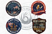 Fourth of July party Slogans PNG V2, a Seasonal Illustration by ThatsDesignArt (Thumbnail 4 of 10)