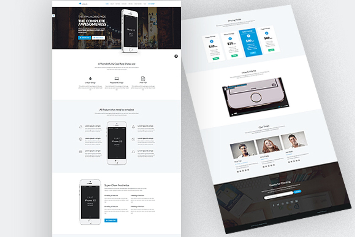 Umbrella - Responsive Landing Page, a Landing Page Template by PsdBooster (Photo 2 of 3)