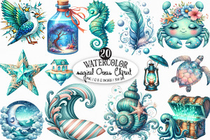 The Magical Ocean Sublimation Bundle, an Illustration by Designking