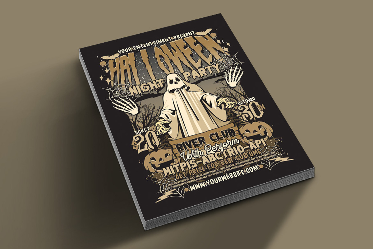 Halloween Night Party Flyer, a Flyer Template by Muhamad Iqbal hidayat (Photo 2 of 4)