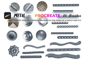 Metal brushes for Procreate, a Brush Add-On by Graphics Resources (Thumbnail 4 of 15)