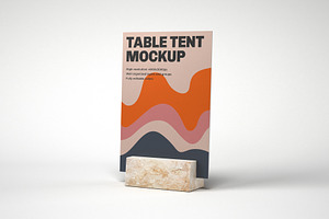 Table Tent And Sign Mockup Set