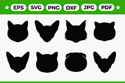 Animal Head Silhouette Pack, an Object Graphic by Artonix (Thumbnail 1 of 3)