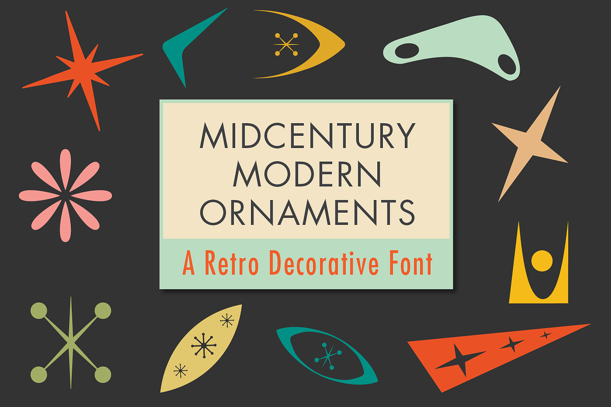 Midcentury Modern Icon Font Bundle, a Symbol Font by Pacific Modern Art (Photo 2 of 25)