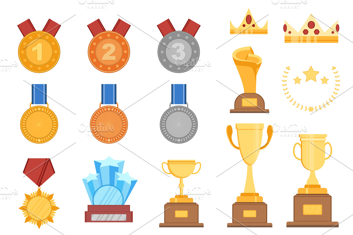 Victory Trophies Set, a Templates & Theme by alexdndz